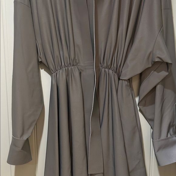 NWT Norma Kamali Gray Mini Dress - Picture 2 of 7